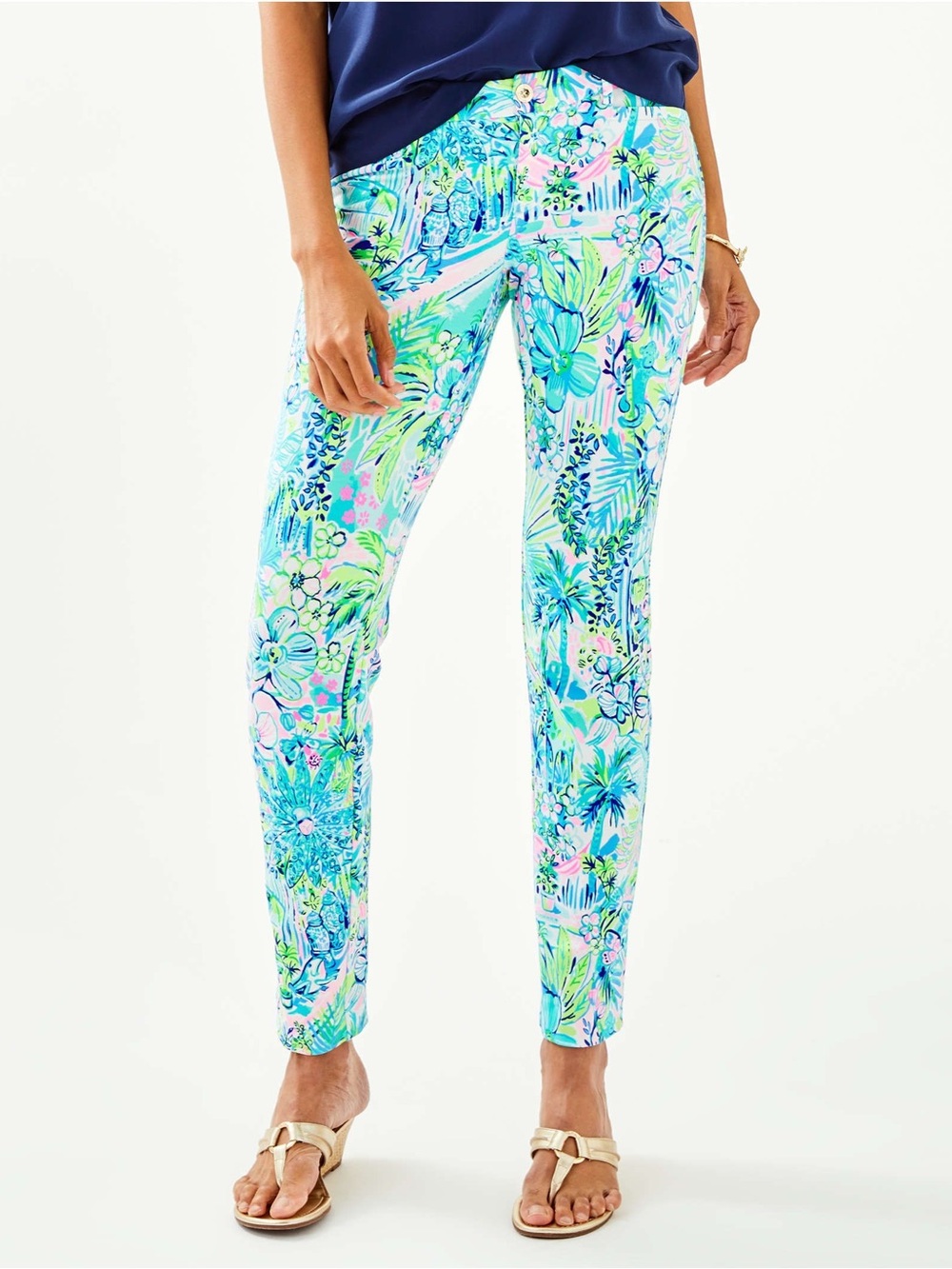 Lilly Pulitzer Kelly Knit Skinny Ankle Pants Women’s 16 Lilly’s House Holy Grail